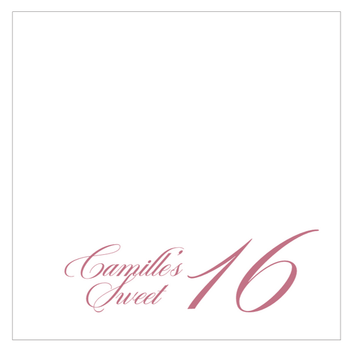 Camille's 16th | Disposable Cockail Napkins