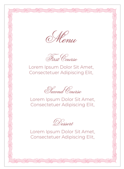 Camille's 16th | Menus