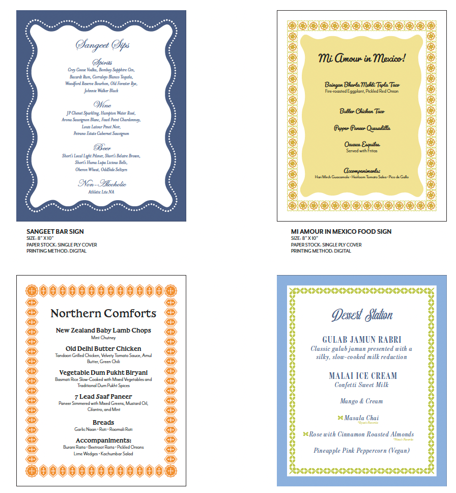 N & R | 8 x 10 Sangeet Signage