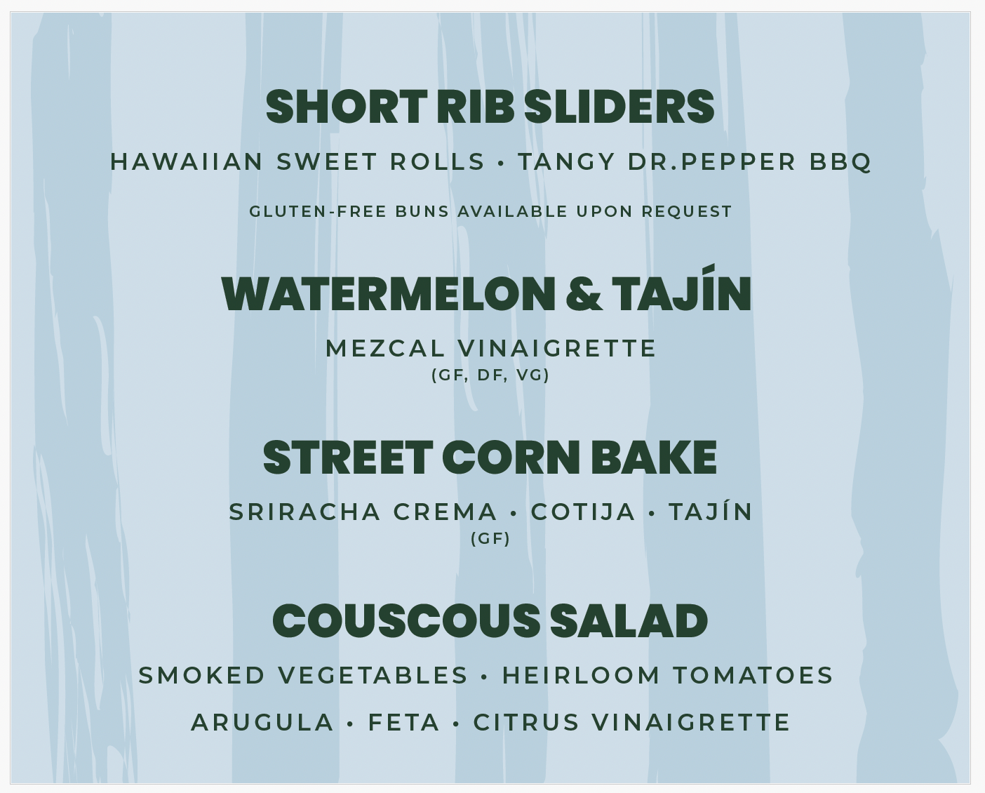 WIPA | Food & Dessert Menu 8X10