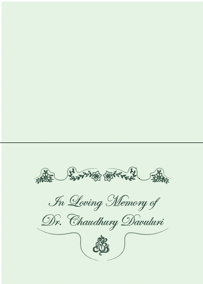 N & R | In Loving Memory Signs (Hindu & Westen)