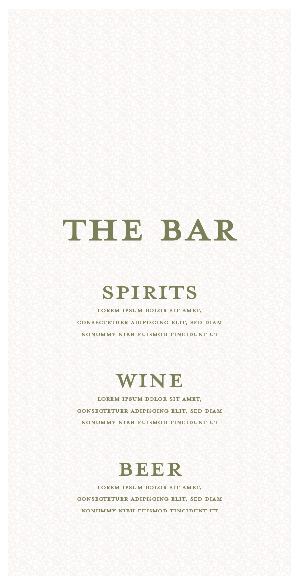 Howe | Printed Fabric Bar Sign