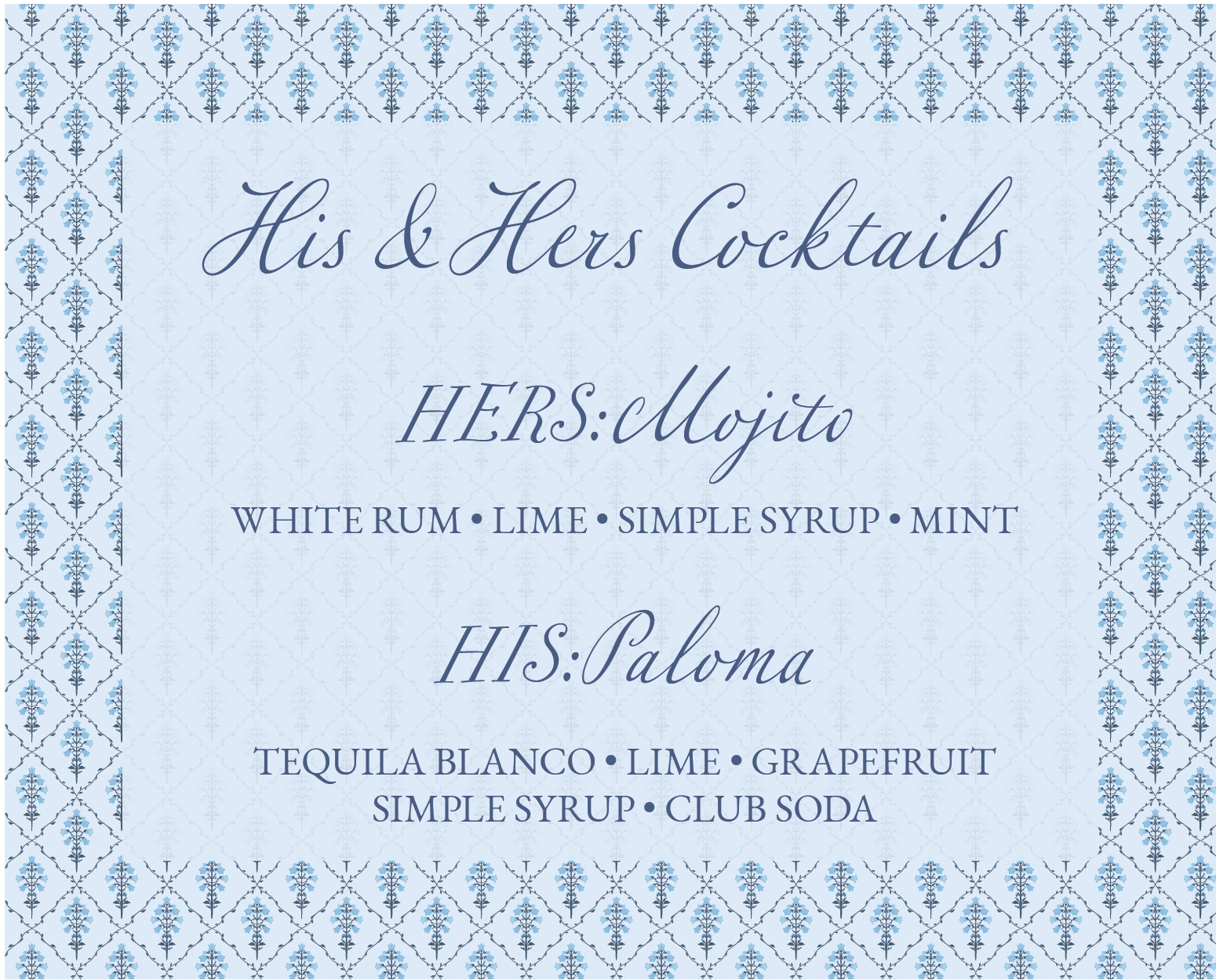 Barber | Drink Menu