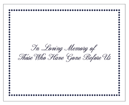 Accetta | In Loving Memory Sign