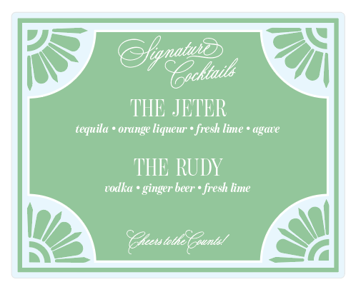 Mitchell | Acrylic Bar Menus