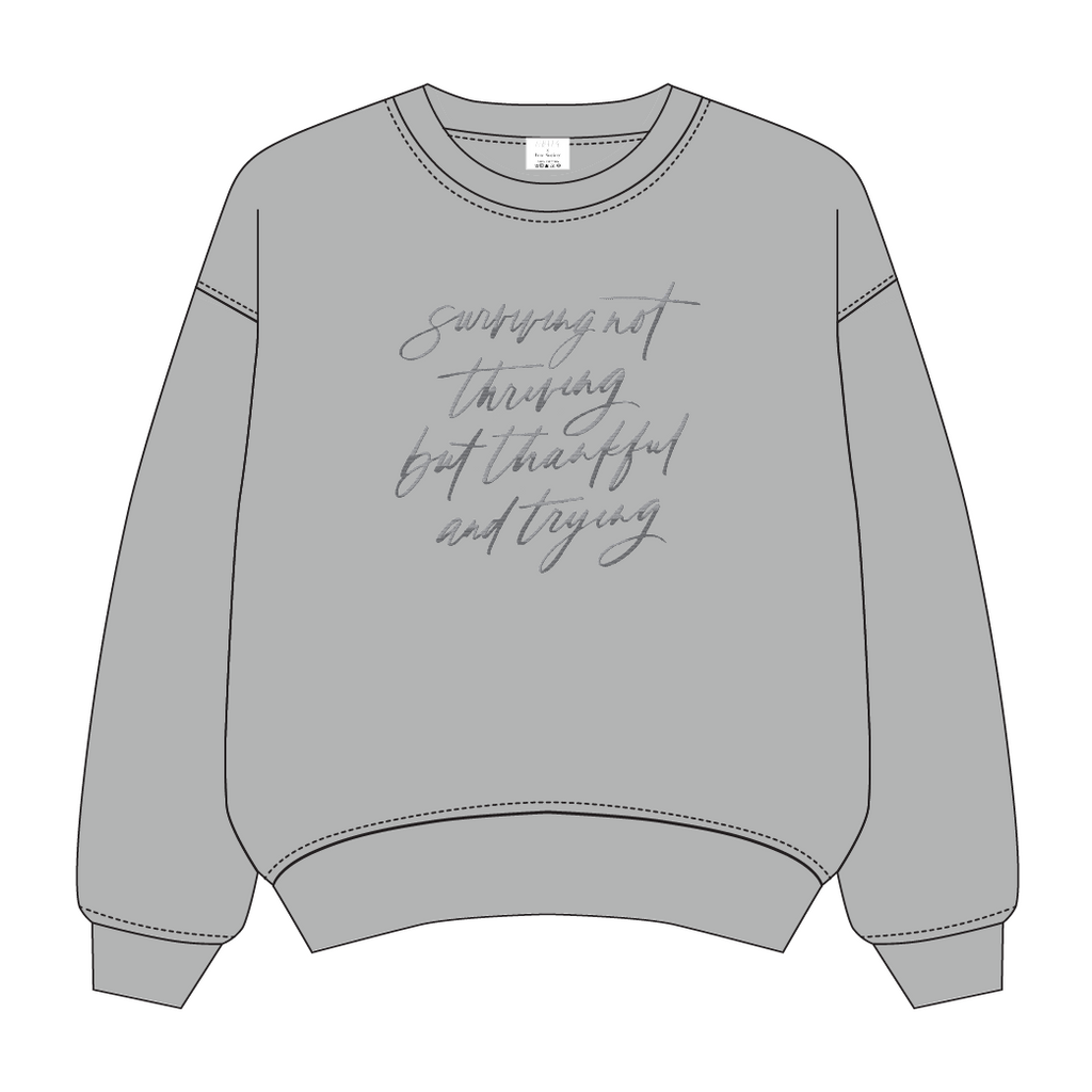 Grit & Grace Embroidered French Terry Sweatshirt