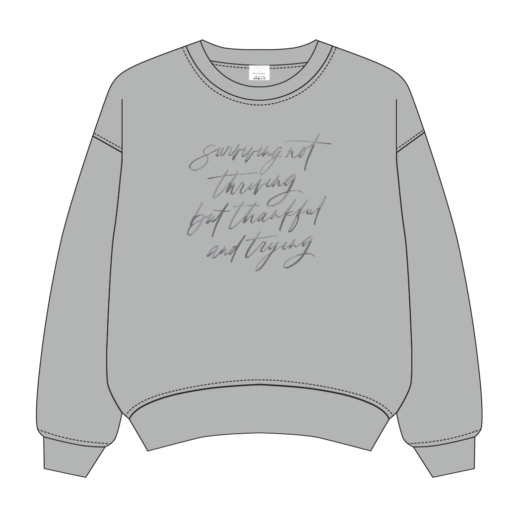 Grit & Grace Embroidered French Terry Sweatshirt