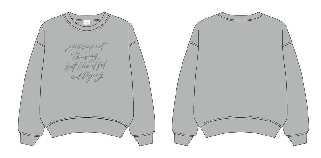 Grit & Grace Embroidered French Terry Sweatshirt